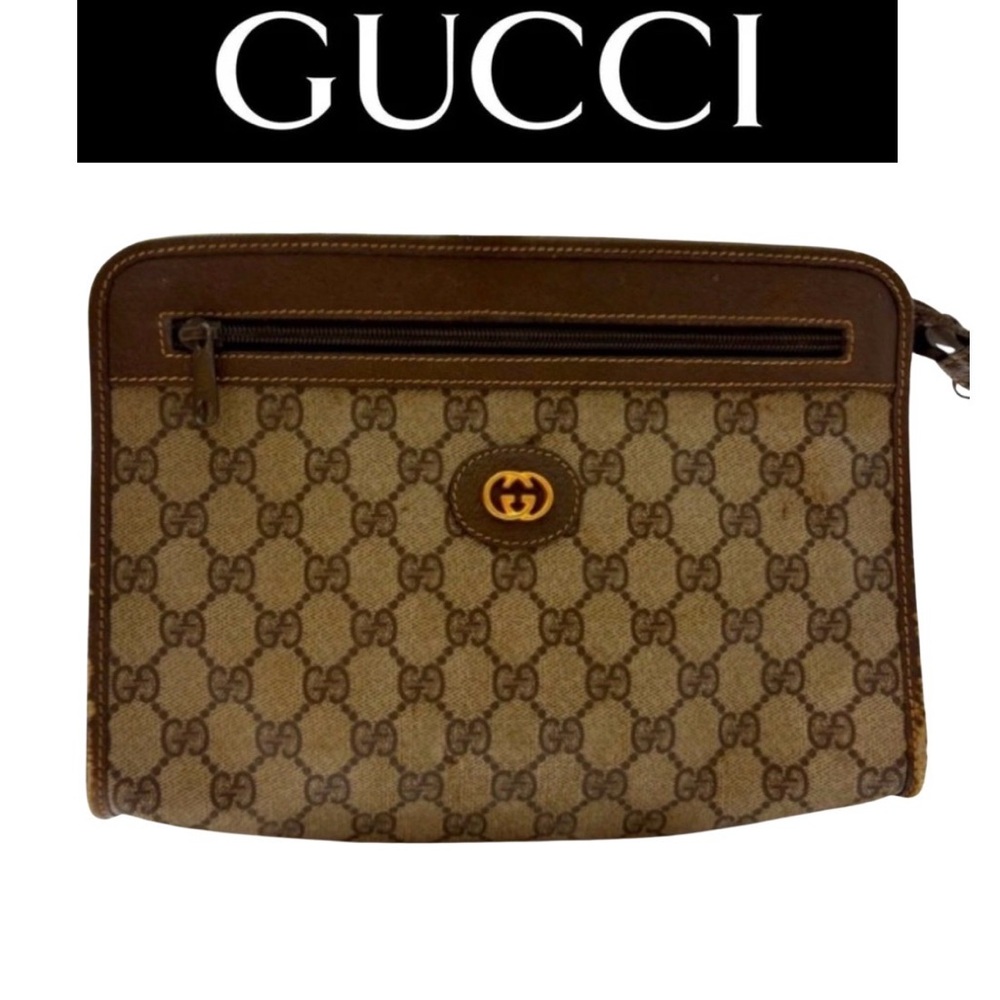 GUCCI Monogram Clutch, Authentic. EUC